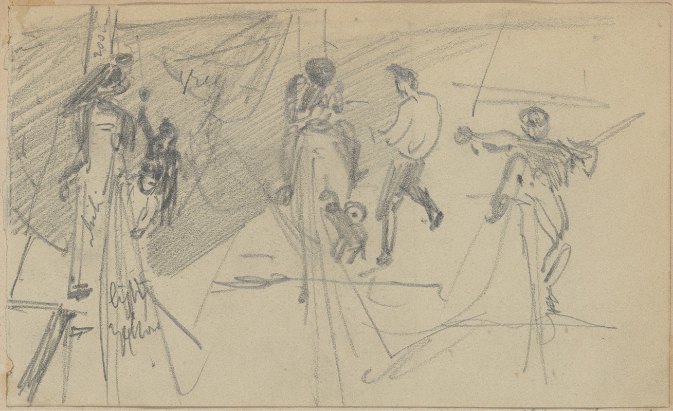 Sailors in Rigging of Ship — John Singer Sargent