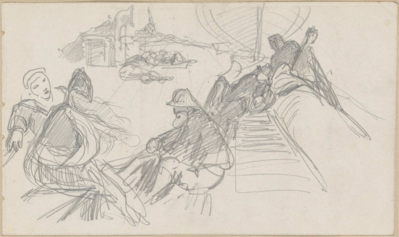 Sailors Relaxing on Deck by Джон Сингер Сарджент, 1876 — digital art print download