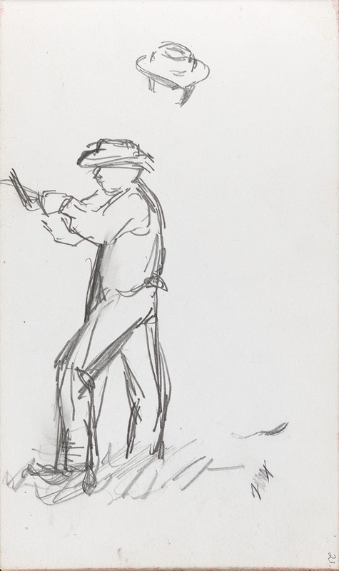 Hode; mann hvilende på redskap by Людвиг Карстен, 1893 — digital art print download