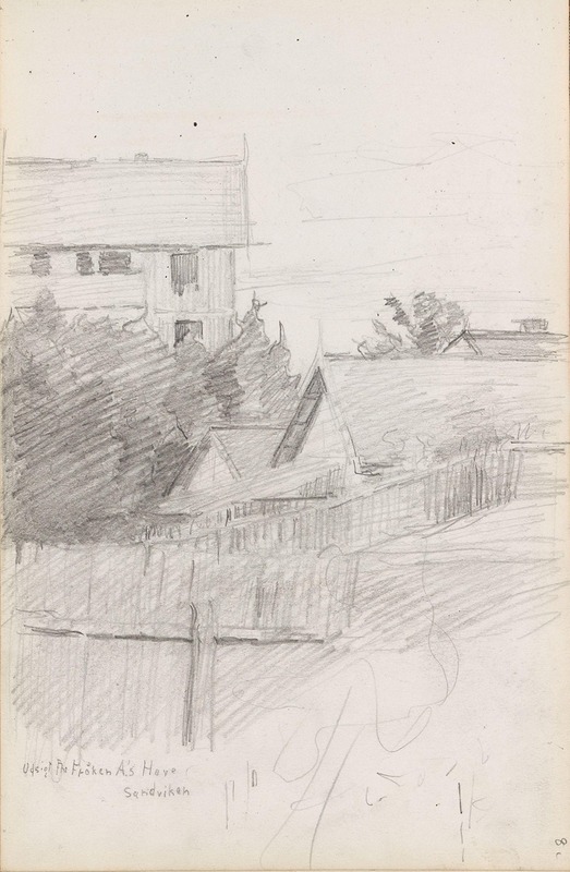 Fra Sandvika by Сигне Шиел, 1892 — digital art print download