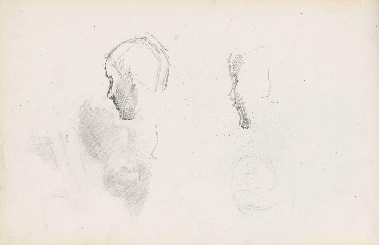Studie av hode by Сигне Шиел, 1892 — digital art print download