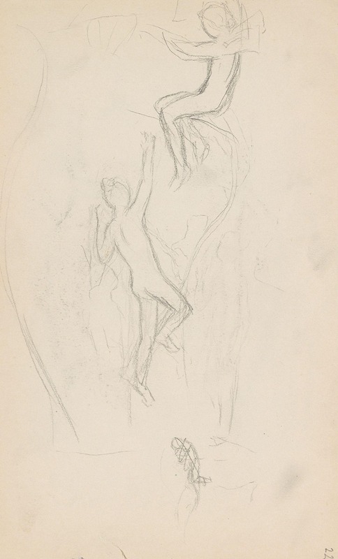 Utkast til vase med figurer by Сигне Шиел, 1893 — digital art print download