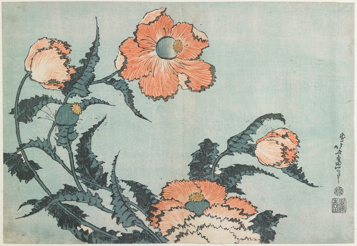 Poppies by Katsushika Hokusai — digital art print download