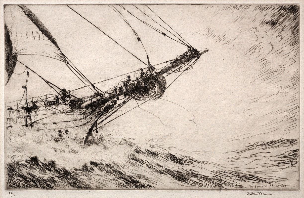The Bowsprit by Arthur John Trevor Briscoe, 1928 — digital art print download