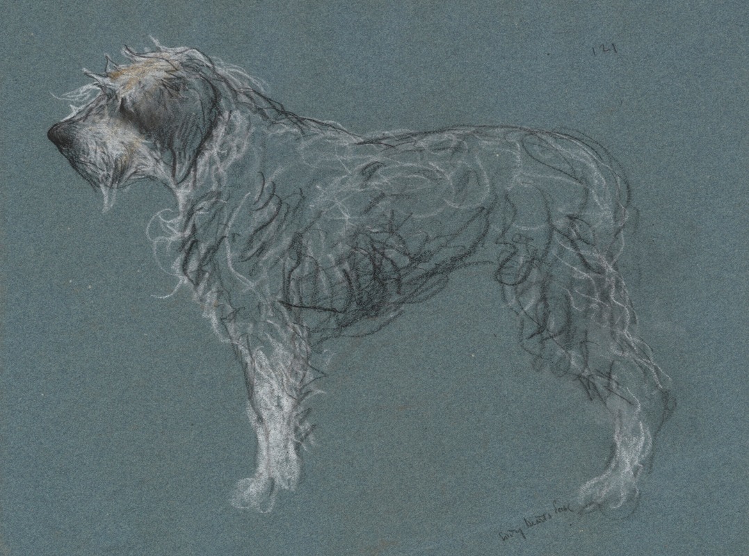 Study of a terrier by Артур Уордл, 1908 — digital art print download