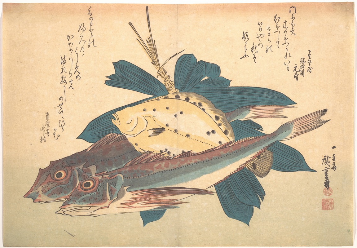 Kanagashira and Karei Fish — Utagawa Hiroshige