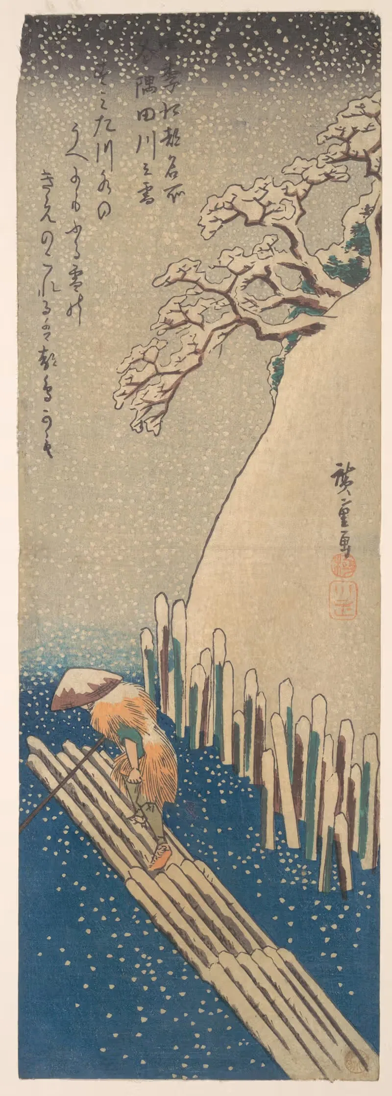 Snow on the Sumida River by Utagawa Hiroshige — digital art print download