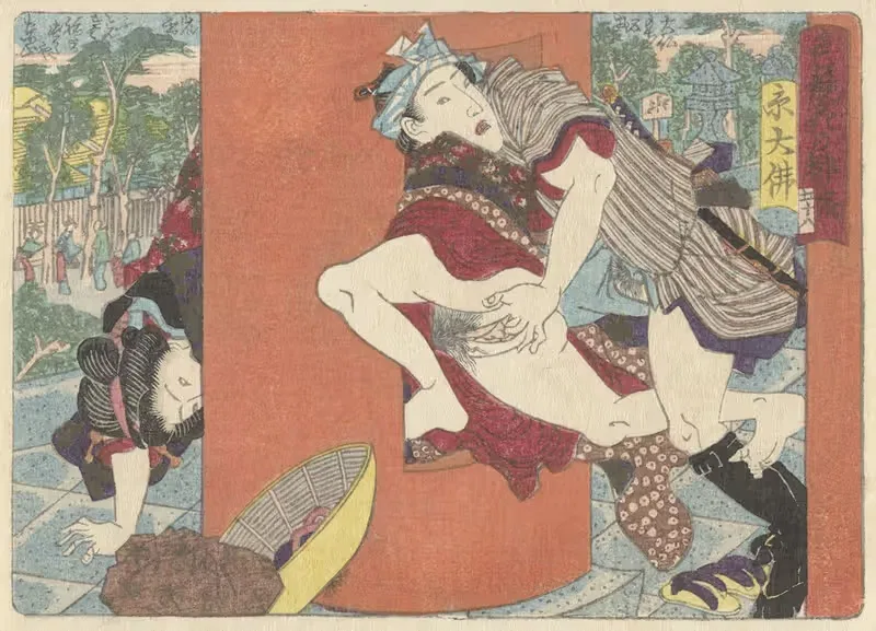 Встреча в храме by Утагава Кунисада, 1835-1845 — digital art print download