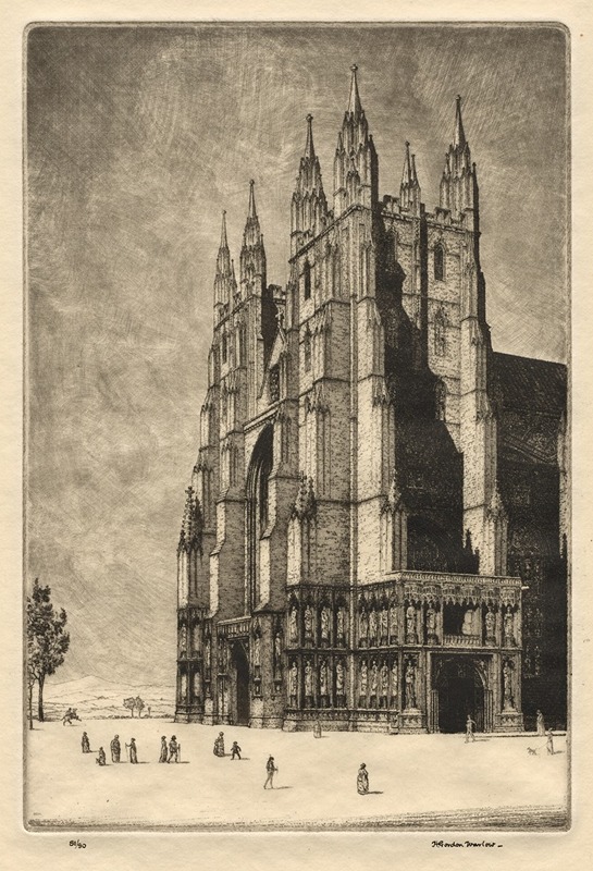 Canterbury Cathedral by Сирил Е. Пауэр, c. 1930 — digital art print download