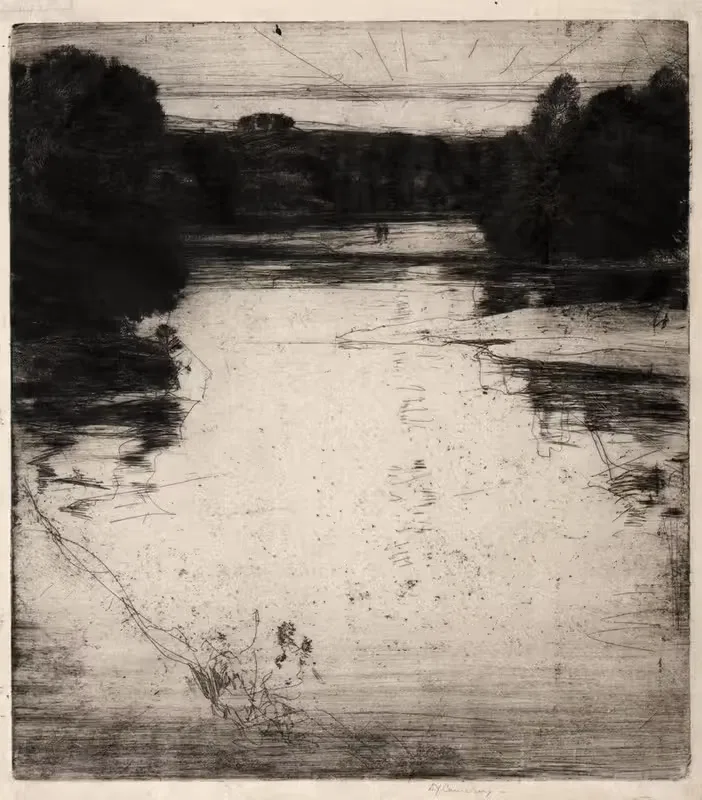 Закат на Финдхорне by Дэвид Янг Кэмерон, 1907 — digital art print download
