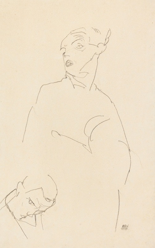 Selbstporträt by Эгон Шиле, 1913 — digital art print download