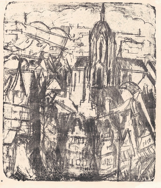 Frankfurter Dom by Ernst Ludwig Kirchner, 1916 — digital art print download