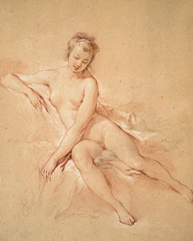 A seated female nude by Франсуа Буше — digital art print download
