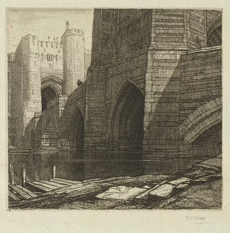 Барбикан by Фредерик Ландсиир Маур Григгс, 1920 — digital art print download