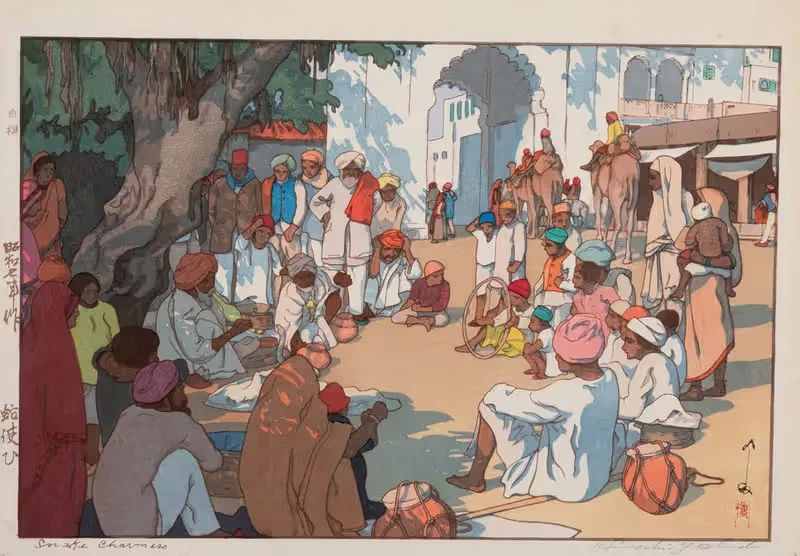 Snake Charmers (Hebizukai) — Yoshida Hiroshi