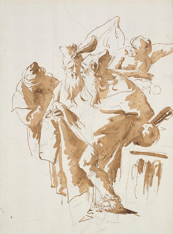 An angel addressing the three Magi by Джованни Баттиста Тьеполо — digital art print download