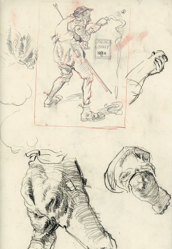 Studienblatt by Германн Гробер, 1911 — digital art print download