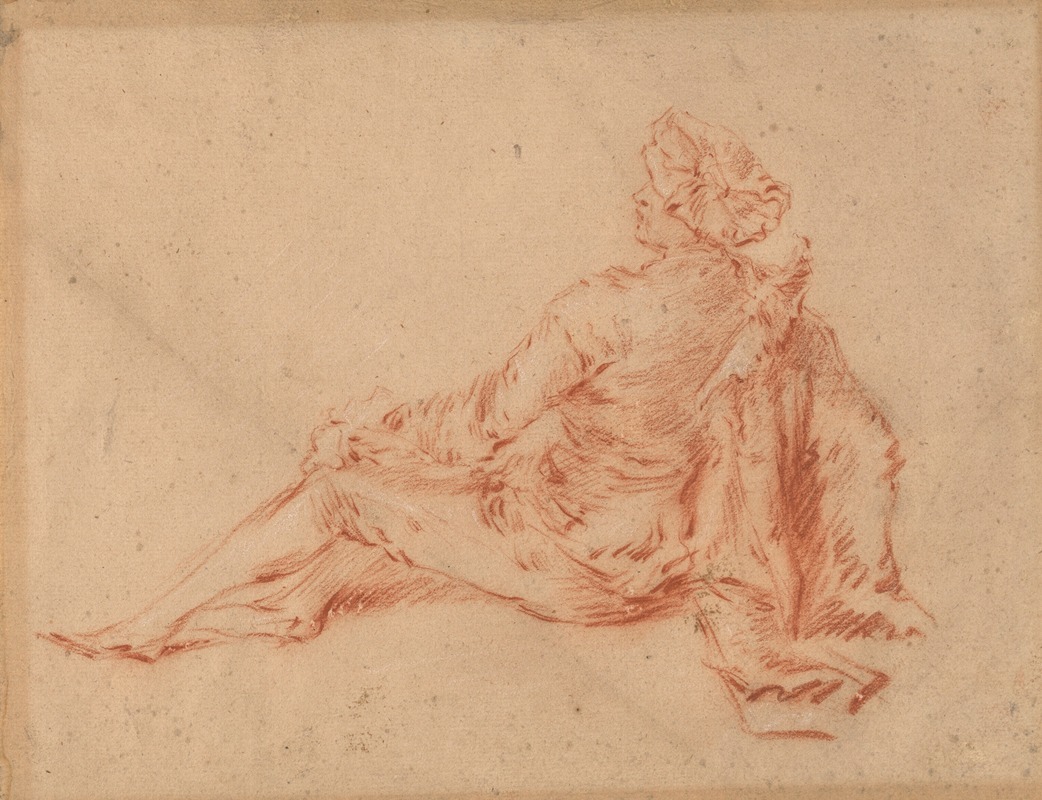A reclining man in elegant clothes seen from behind — Jean-Baptiste Pater