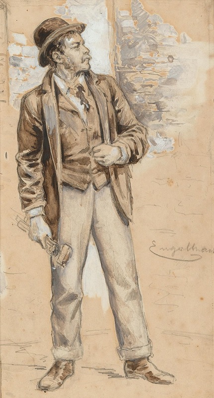 A man from Erdberg with hammer and pincers — Josef Engelhart