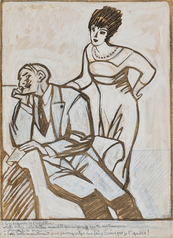 Les Drames de l'adultère by Хуан Грис, 1911 — digital art print download