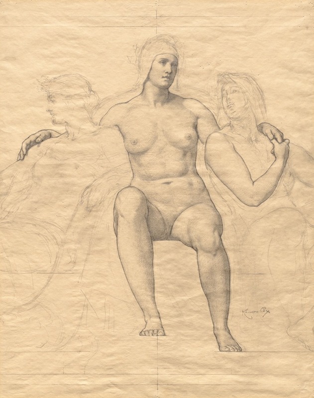 Allegorical Female Figures by Кеньон Кокс, 1912 — digital art print download