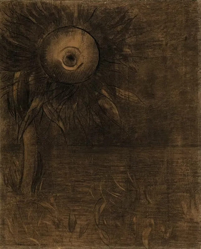 Fleur sur un marécage by Odilon Redon, 1885 — digital art print download