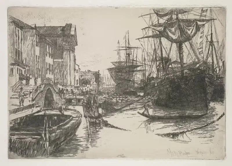 Фондамента делла Цаттере by Отто Генри Бахер, 1880 — digital art print download