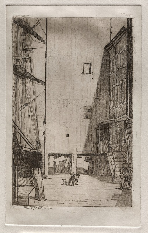 Ship and Elevator by Otto Henry Bacher, 1878 — digital art print download