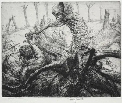 Dance of Death; Death Forbids by Percy John Delf Smith, 1919 — digital art print download