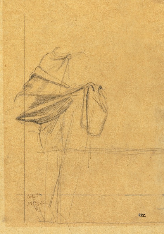 Drapery Study by Пьер Пюви де Шаванн — digital art print download