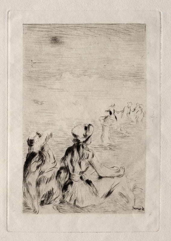 On the Beach at Berneval by Пьер-Огюст Ренуар, c. 1892 — digital art print download