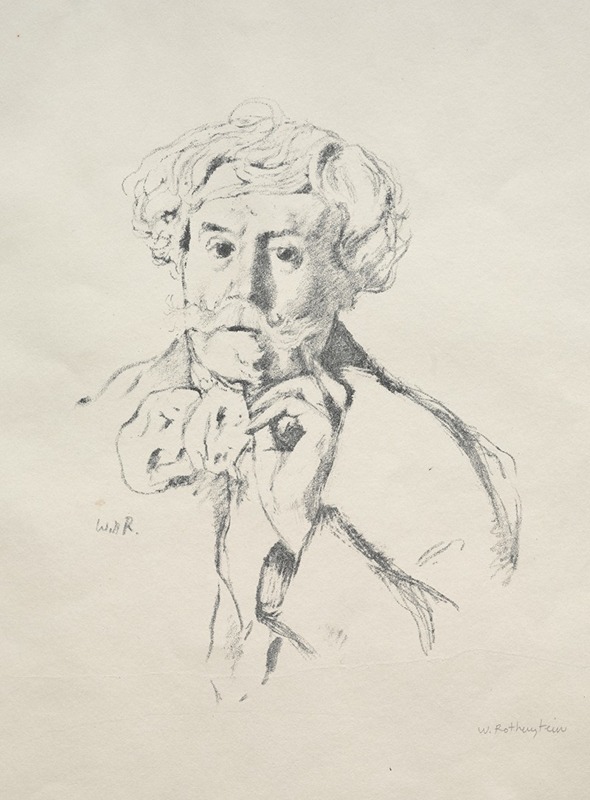 Edmond de Goncourt by Уильям Ротенштейн, 1897 — digital art print download