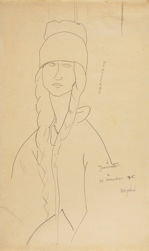 Jeanne Hébuterne by Амедео Модильяни, 1916 — digital art print download