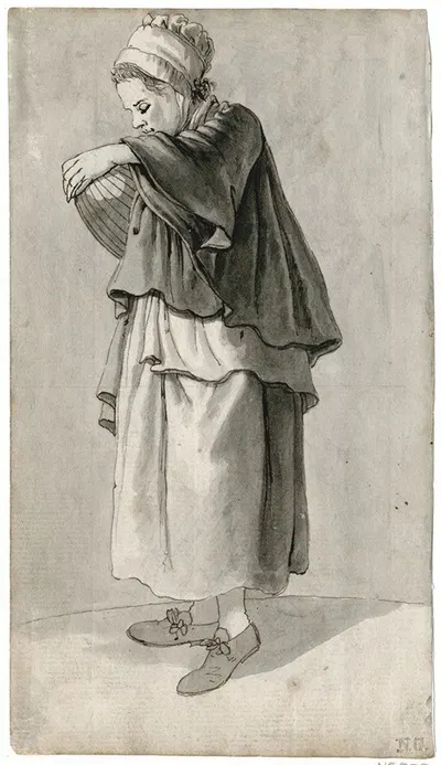 Staande vrouw by Баренд Хендрик Тир — digital art print download