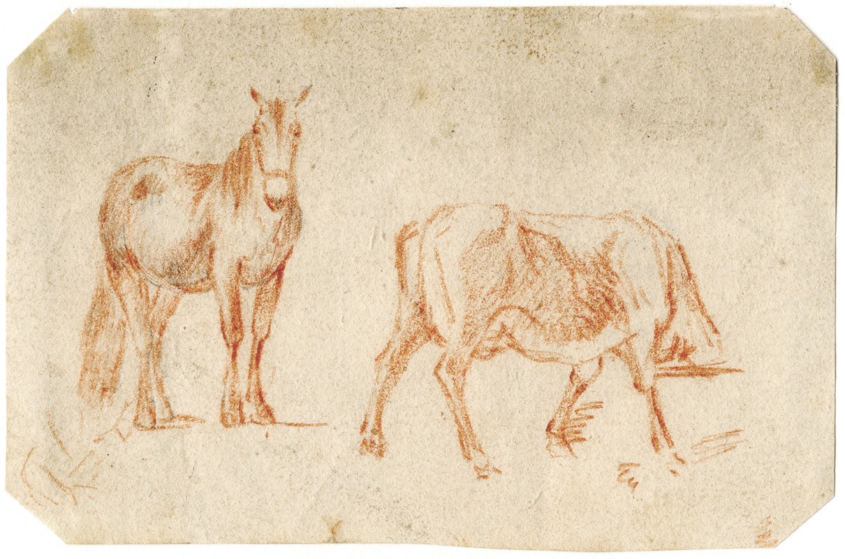 Twee paarden by Barend Hendrik Thier — digital art print download
