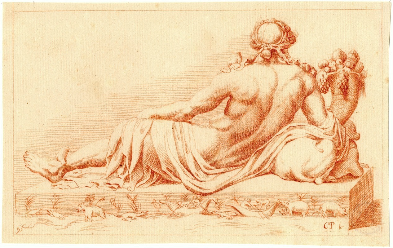 Beeld van de riviergod by Корнелис Пронк — digital art print download