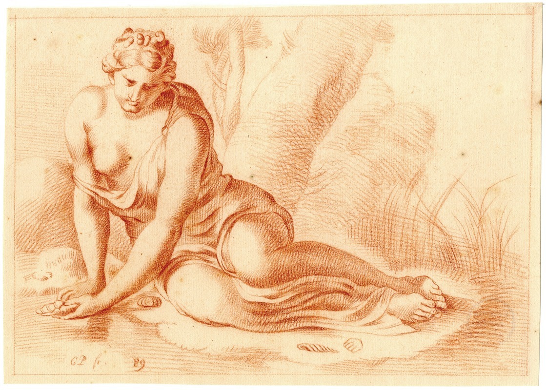 Beeld van op de grond zittende vrouw — Cornelis Pronk