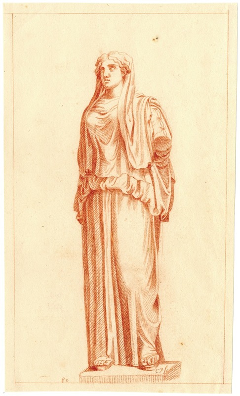 Beeld van staande vrouw by Корнелис Пронк — digital art print download