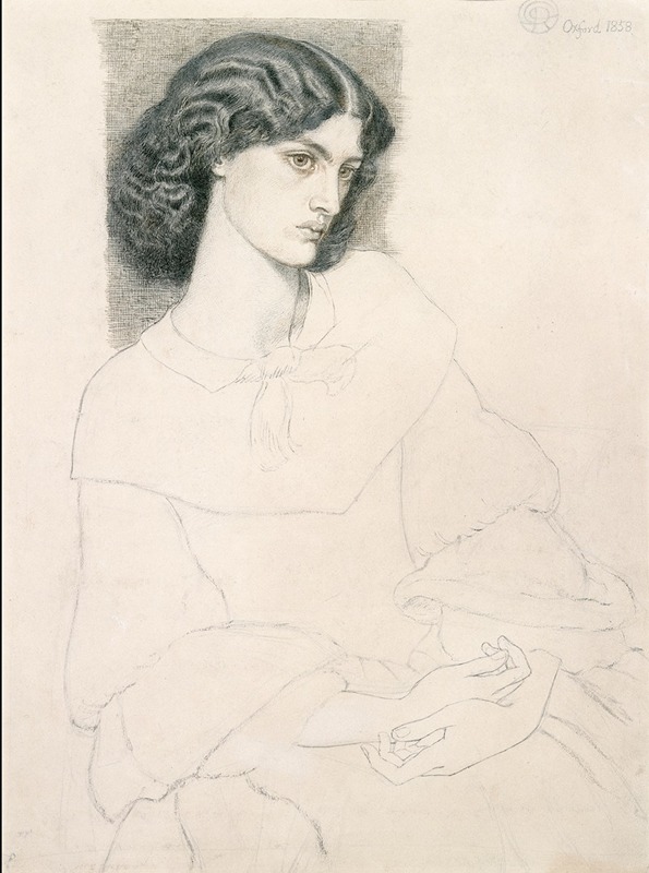 Jane Burden (1840-1914) by Dante Gabriel Rossetti, 1840-1914 — digital art print download