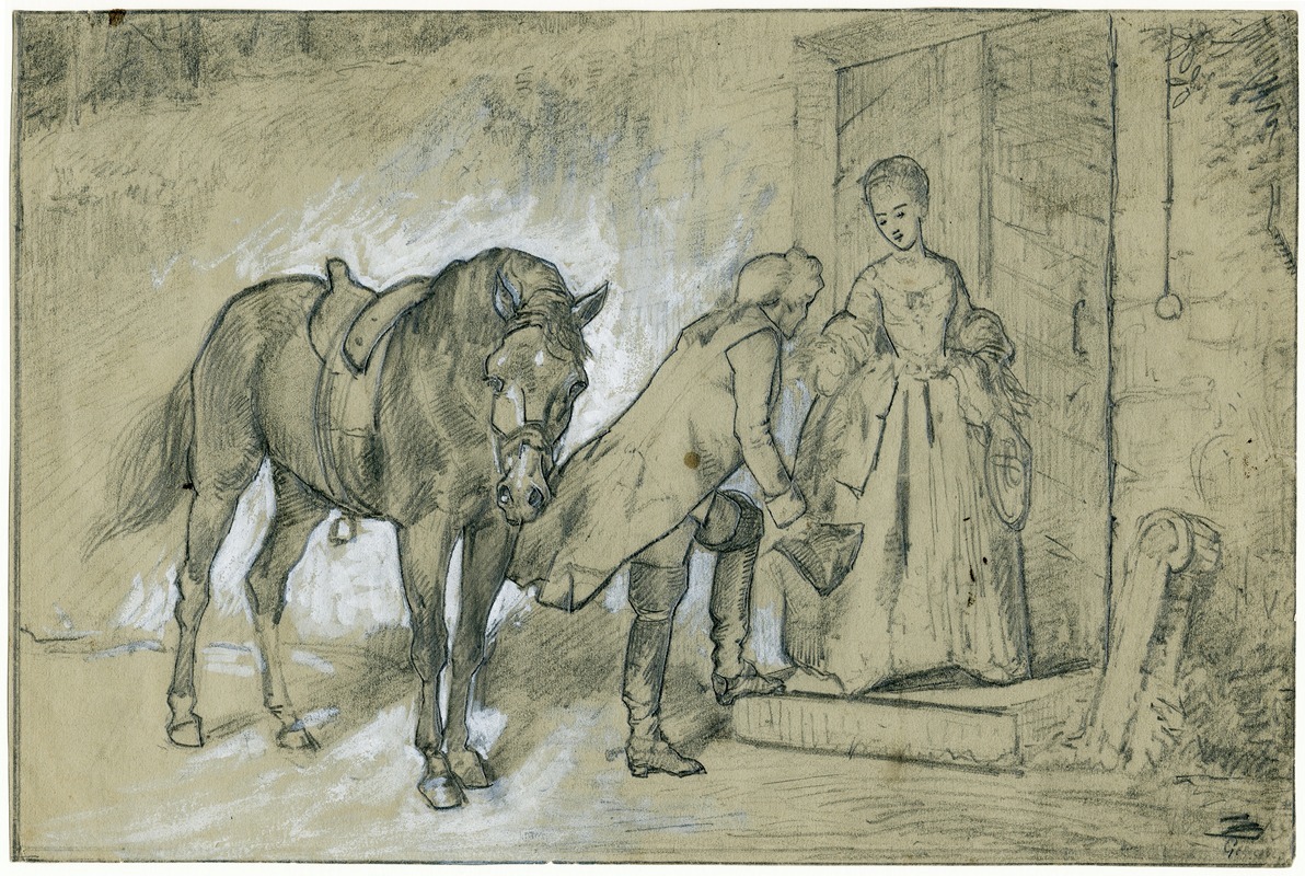 Greeting at the door by Давид Блес — digital art print download