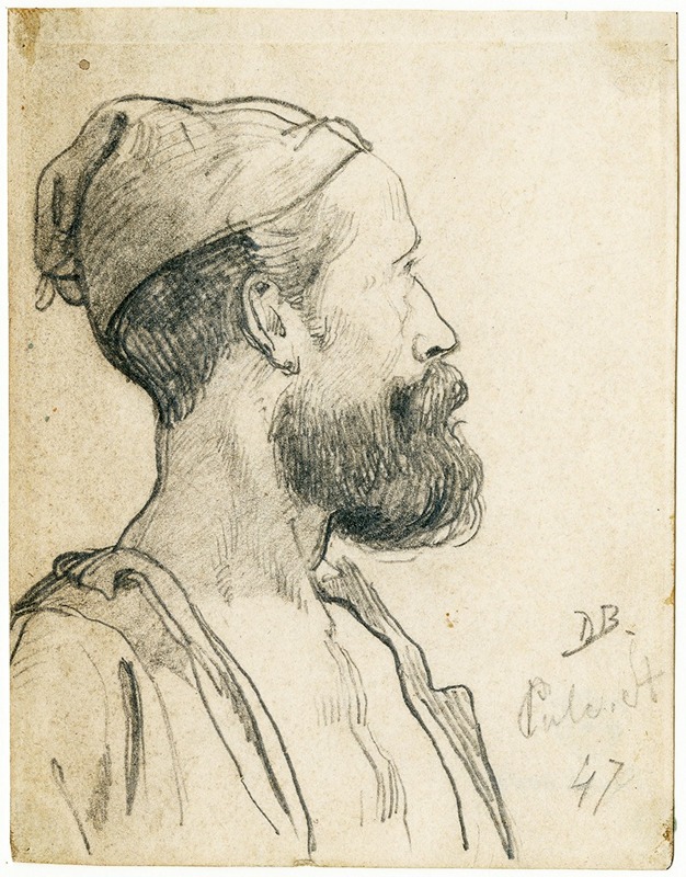 Head of a man with cap and beard — David Bles