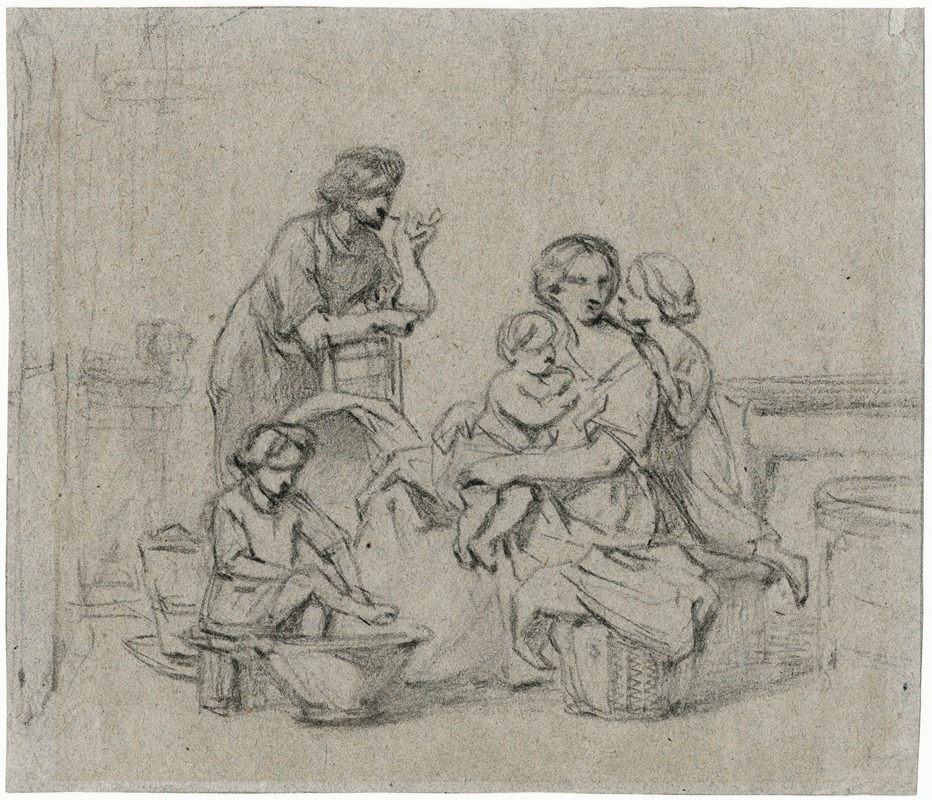 Interior with family by Давид Блес — digital art print download