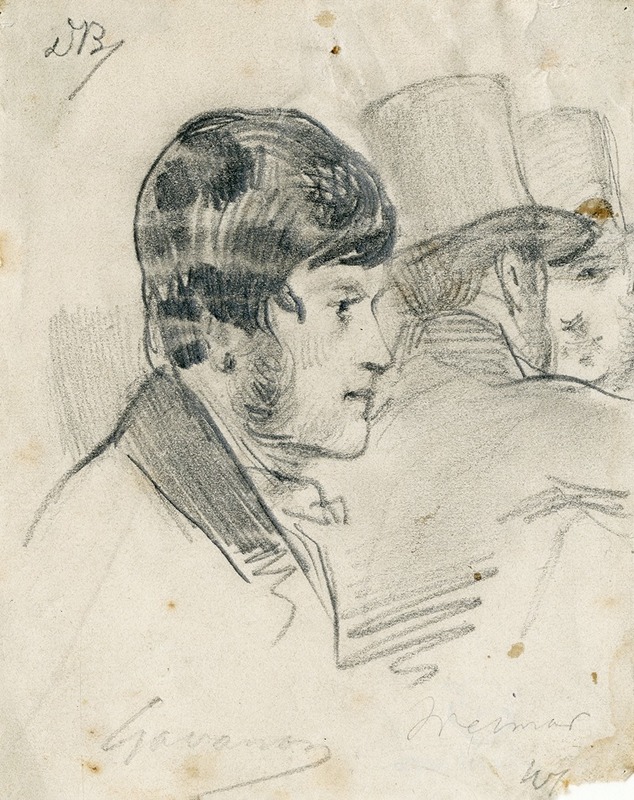 Three men, among them Gavanon and Weimar by Давид Блес — digital art print download