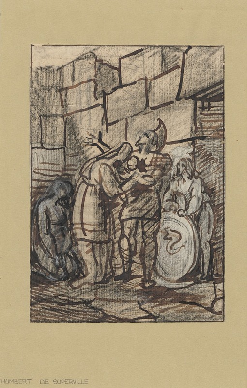 Afscheid van Hector en Andromache by Дэвид Хамбер де Сюпервиль — digital art print download