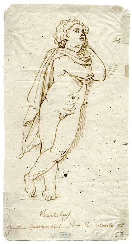 Boy leaning sideways by Дэвид Хамбер де Сюпервиль — digital art print download