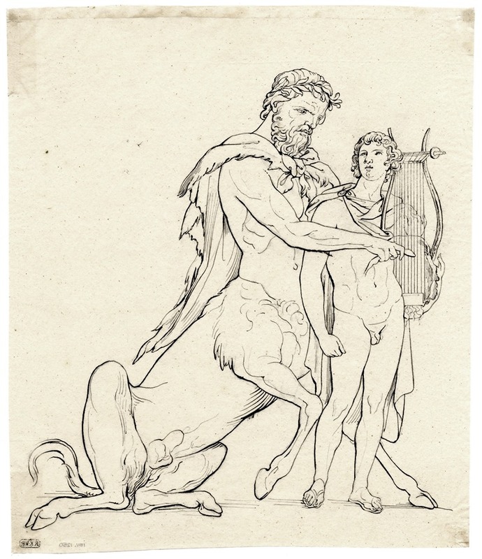 Cheiron and Achilles by Дэвид Хамбер де Сюпервиль — digital art print download