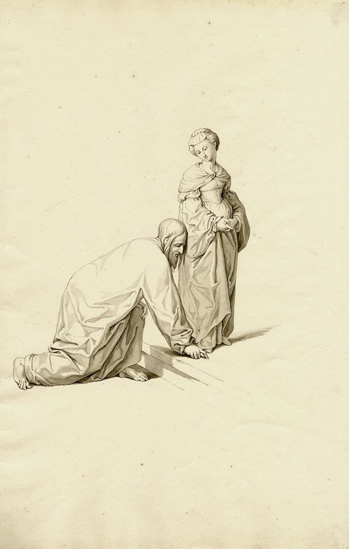 Christus en de overspelige vrouw — David Humbert de Superville