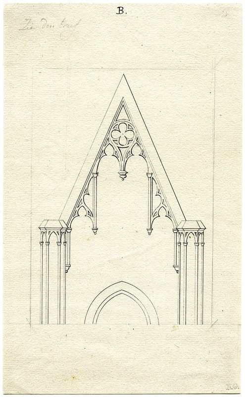 Construction of a gothic tympanum — David Humbert de Superville