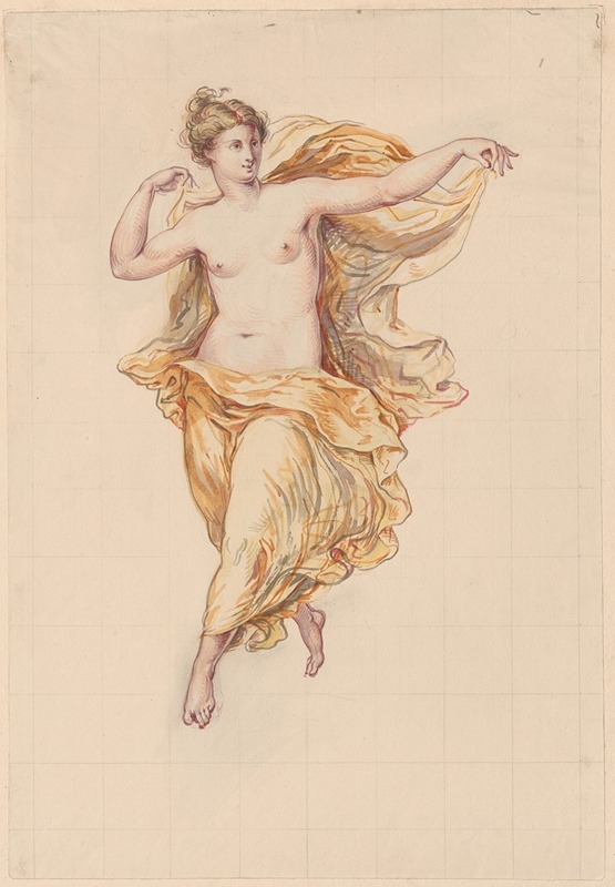 Dancing woman or nymph by Дэвид Хамбер де Сюпервиль — digital art print download