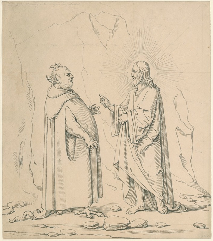 De verzoeking van Christus by Дэвид Хамбер де Сюпервиль — digital art print download
